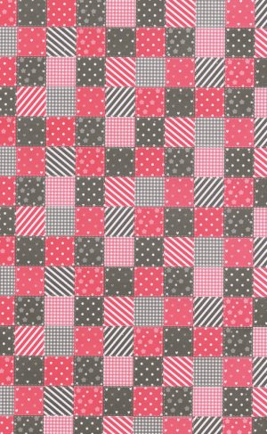 Printed Card A4 - Patchwork (Red/Black)